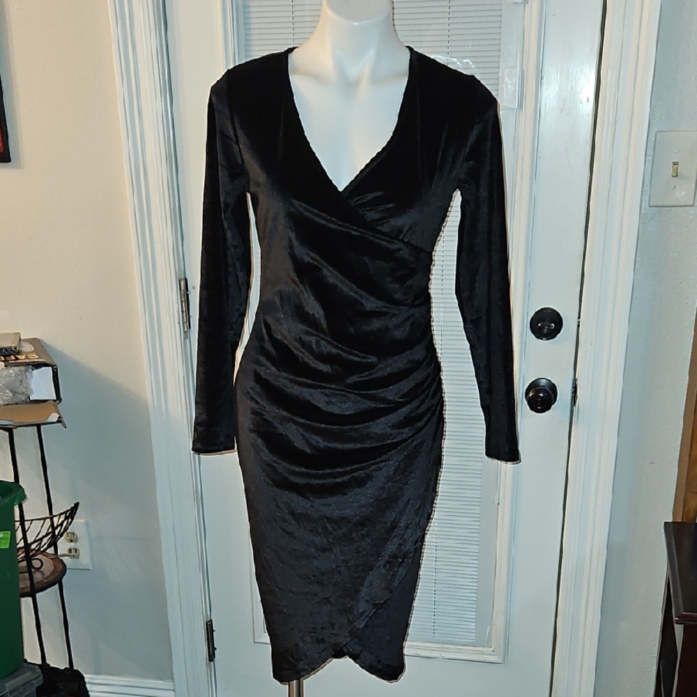 Source Unknown Black Long Sleeve Dress